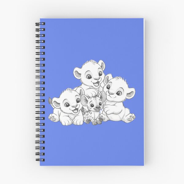 Item preview, Baby Lions & Baby Hyena Squad – Cute Cartoon Animal Friends Sketch Art designed and sold by NewGen-For-You.