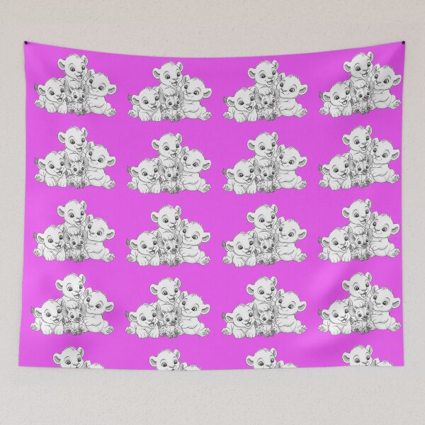Item preview, Baby Lions & Baby Hyena Squad – Cute Cartoon Animal Friends Sketch Art designed and sold by NewGen-For-You.