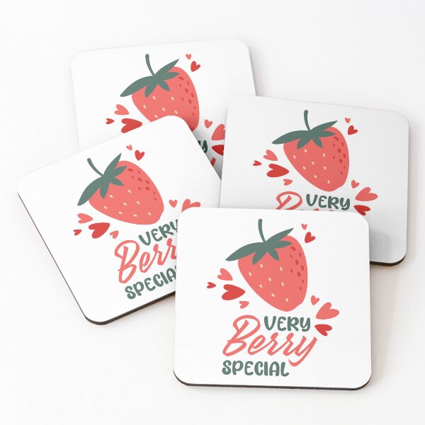 Item preview, Very Berry Special, Cute Strawberry Pun Quote with Hearts designed and sold by CHERRY--SHOP.