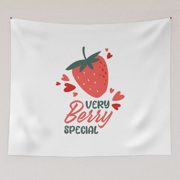 Item preview, Very Berry Special, Cute Strawberry Pun Quote with Hearts designed and sold by CHERRY--SHOP.