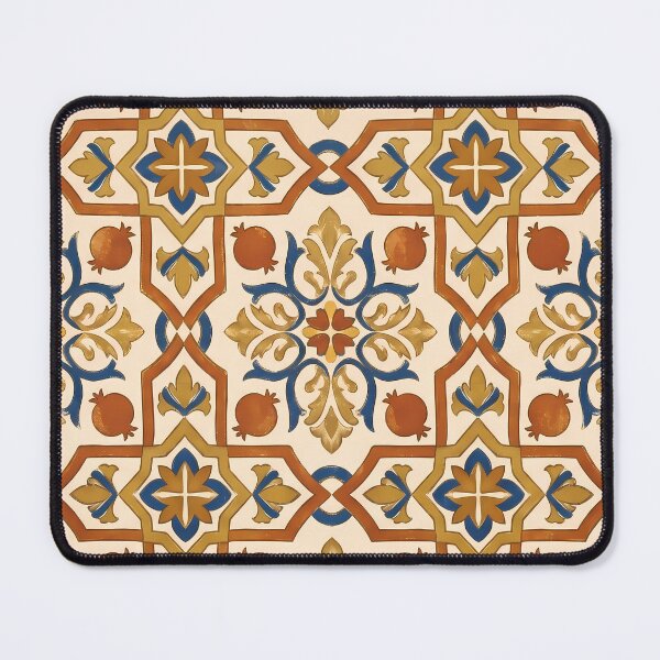Item preview, Portugal Rustic Pattern Botanical Floral Marine Farmhouse Textile designed and sold by ART ATTACK ZONE.