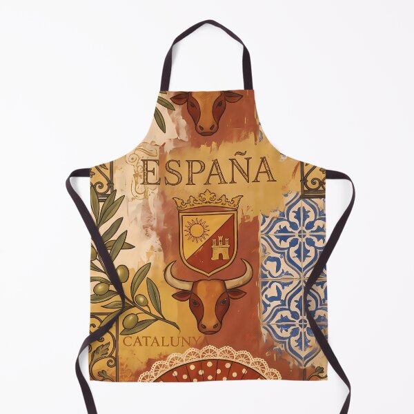 Item preview, España Spain Pattern Botanical Floral Marine Farmhouse Textile designed and sold by ART ATTACK ZONE.