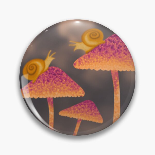 Item preview, Orange Snails On Pink Mushrooms designed and sold by sesalinicole.