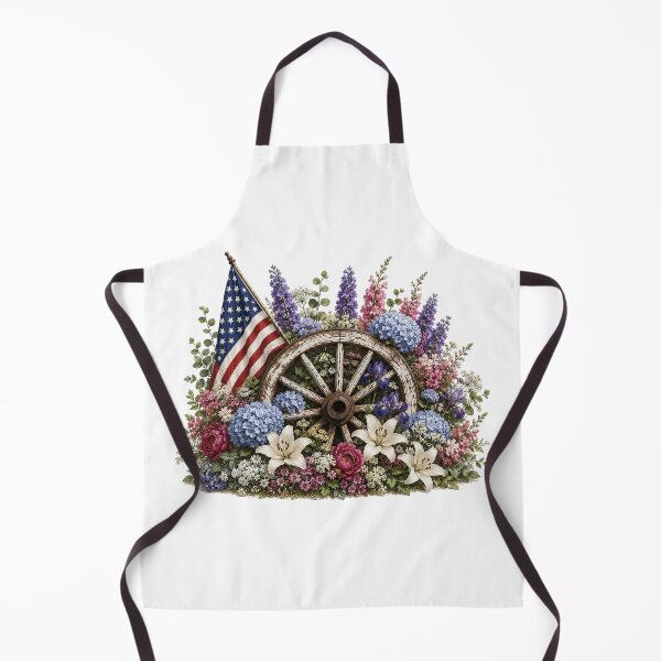 Item preview, Patriotic Floral Wagon Wheel Americana Design designed and sold by PetalGarden.