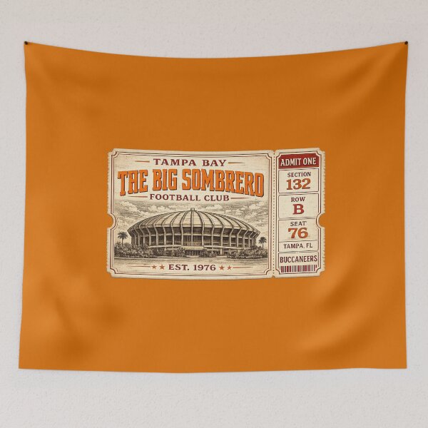Item preview, Tampa Stadium "The Big Sombrero" Vintage Ticket Stub Shirt designed and sold by GhostDawgs.