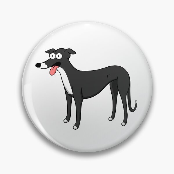 Item preview, Santa's Little Helper Style Black and White Hound designed and sold by Tessa Draws Stoof.