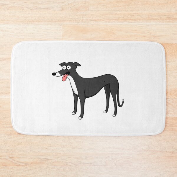 Item preview, Santa's Little Helper Style Black and White Hound designed and sold by Tessa Draws Stoof.