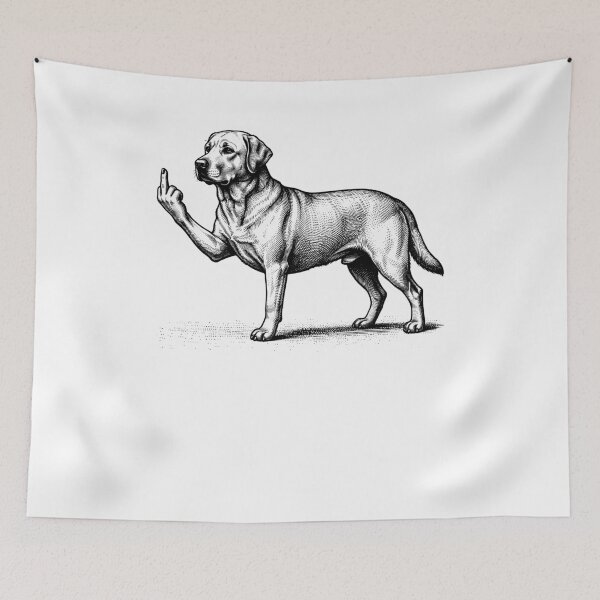 Item preview, Funny Labrador Dog Midle Finger Meme designed and sold by Hedoraxe.