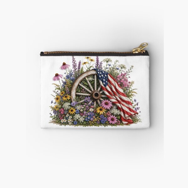 Item preview, Patriotic Floral Wagon Wheel Americana Design designed and sold by PetalGarden.