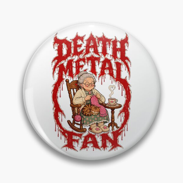 Item preview, Death Metal Fan Funny Knitting Grandma designed and sold by soondoock.