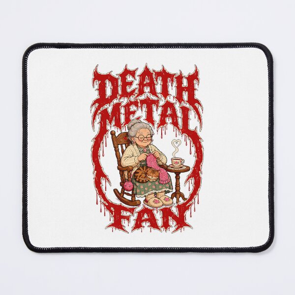 Item preview, Death Metal Fan Funny Knitting Grandma designed and sold by soondoock.