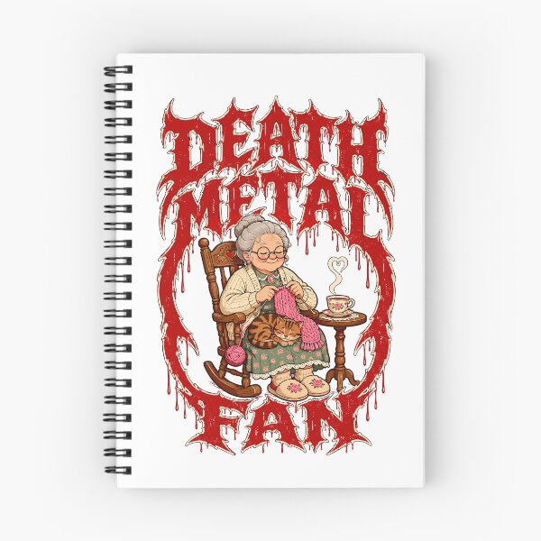 Item preview, Death Metal Fan Funny Knitting Grandma designed and sold by soondoock.