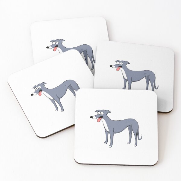 Item preview, Santa's Little Helper Style Blue and White Hound designed and sold by Tessa Draws Stoof.