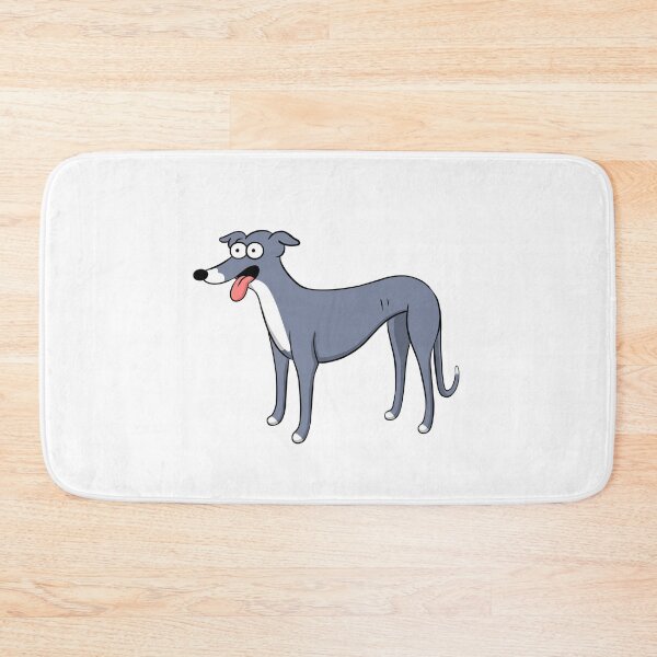 Item preview, Santa's Little Helper Style Blue and White Hound designed and sold by Tessa Draws Stoof.