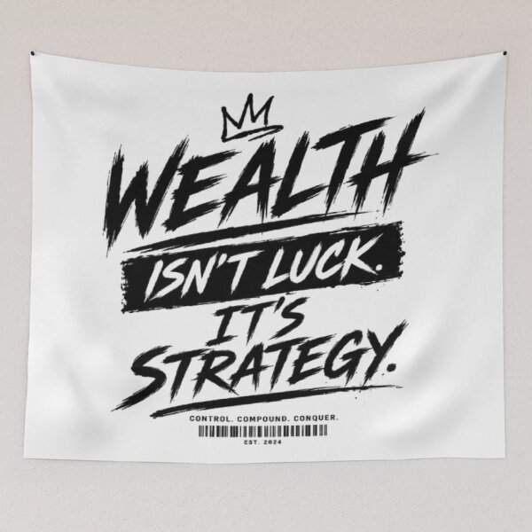 Item preview, Wealth Is Not Luck, It Is Strategy – Entrepreneur Mindset Quote designed and sold by littlestore.