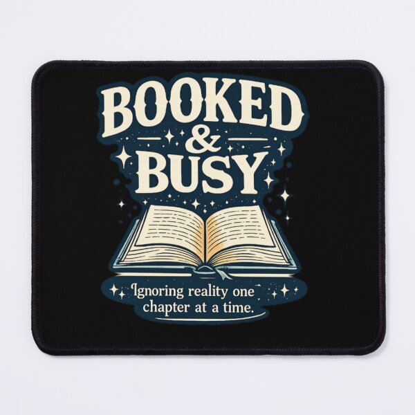 Item preview, Booked & Busy | Funny Book Lover Reading Quote designed and sold by Bismillah-Najah.