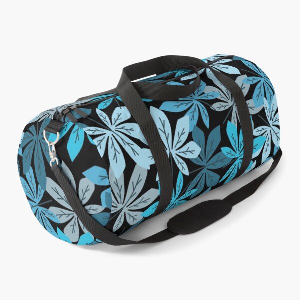 Item preview, Seamless Pattern of Blue Autumn Leaves on Black Background designed and sold by PowerAntShop.
