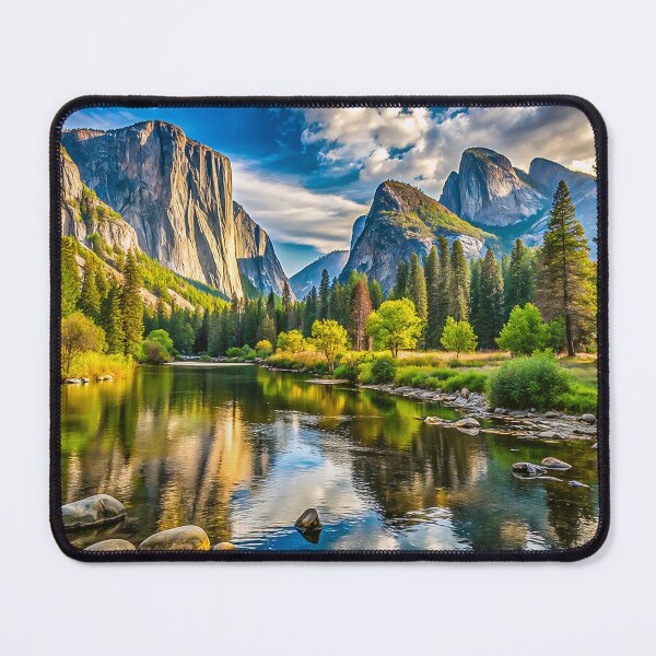 Item preview, Stunning Valley Golden Hour – Clear Merced River & Dramatic Granite Cliffs Landscape designed and sold by zozo-shop.