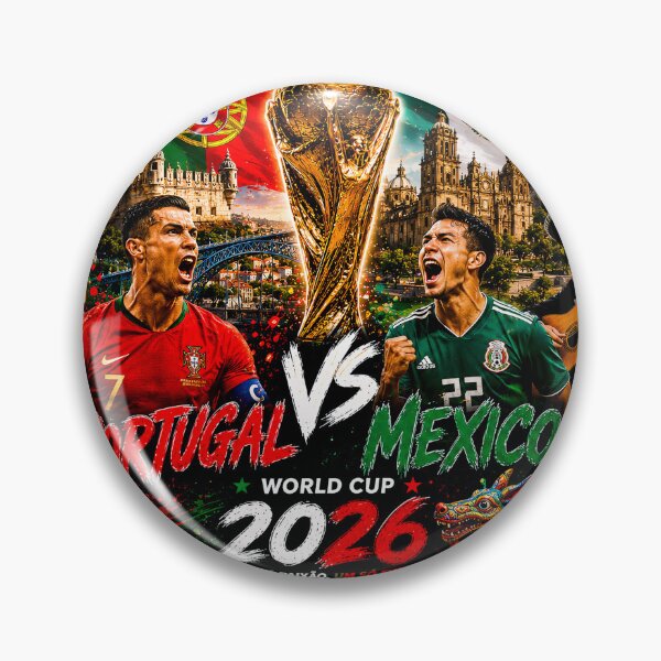 Item preview, Portugal vs Mexico World Cup 2026 Football Sticker | Soccer Fan Design designed and sold by NorthernDk_art .