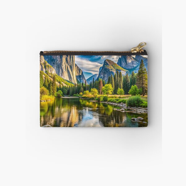 Item preview, Stunning Valley Golden Hour – Clear Merced River & Dramatic Granite Cliffs Landscape designed and sold by zozo-shop.