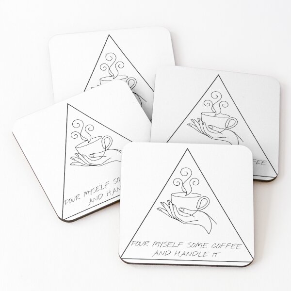 Item preview, Minimalist Coffee Line Art Triangle Geometric designed and sold by Sabsll.