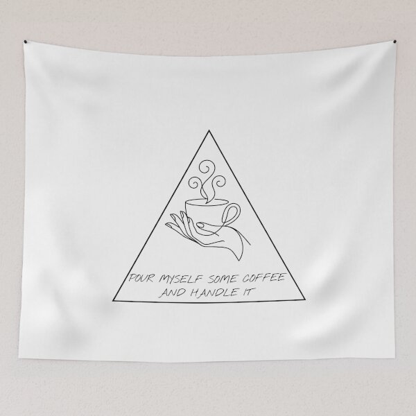 Item preview, Minimalist Coffee Line Art Triangle Geometric designed and sold by Sabsll.