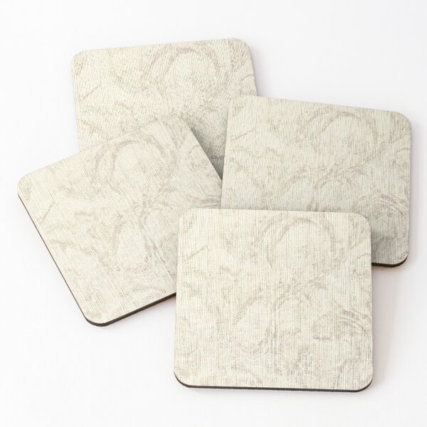 Item preview, White Cream Pattern Botanical Floral Marine Farmhouse Textile designed and sold by ART ATTACK ZONE.
