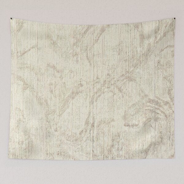 Item preview, White Cream Pattern Botanical Floral Marine Farmhouse Textile designed and sold by ART ATTACK ZONE.