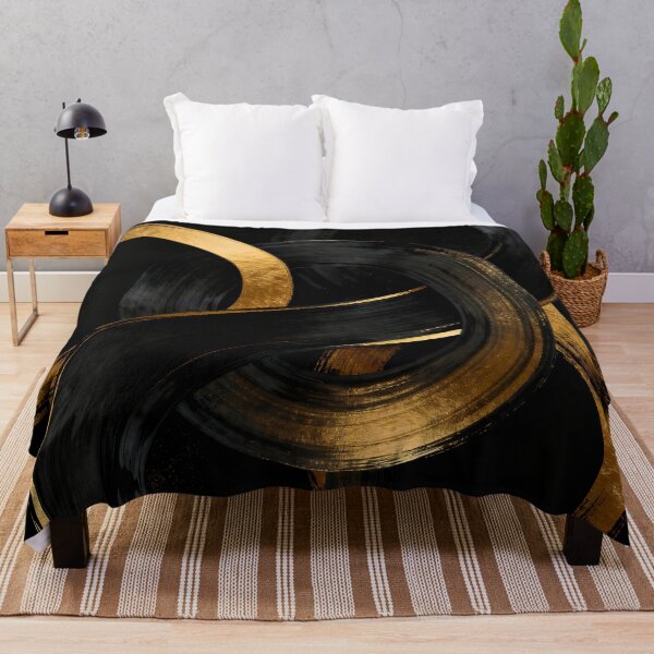 Item preview, Intertwined golden circles and arches - wall art - abstract art designed and sold by paulrommer.
