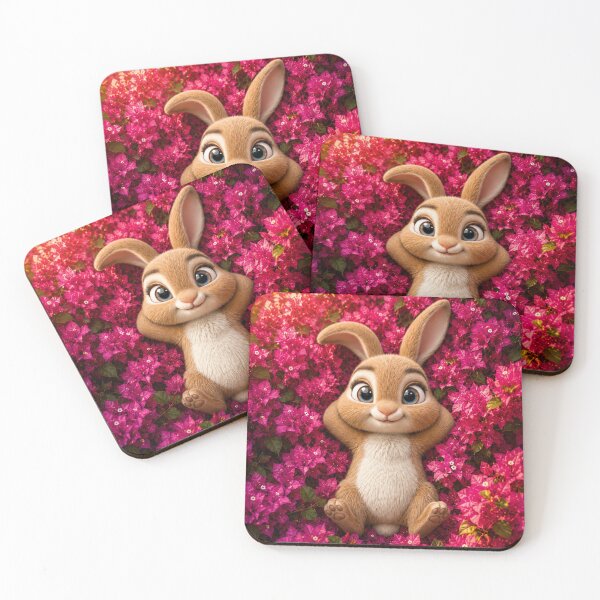 Item preview, Cute Bunny Among Pink Blossoms designed and sold by Rohan132.