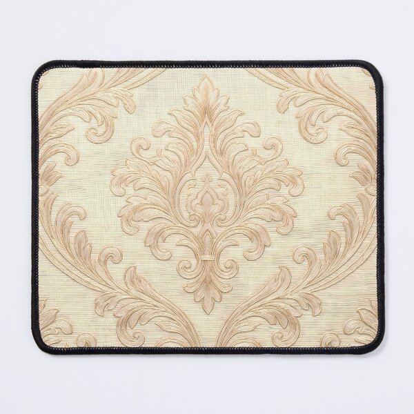 Item preview, Gold Silver Pattern Botanical Floral Marine Farmhouse Textile designed and sold by ART ATTACK ZONE.