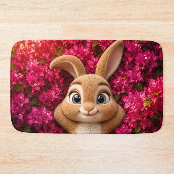 Item preview, Cute Bunny Among Pink Blossoms designed and sold by Rohan132.