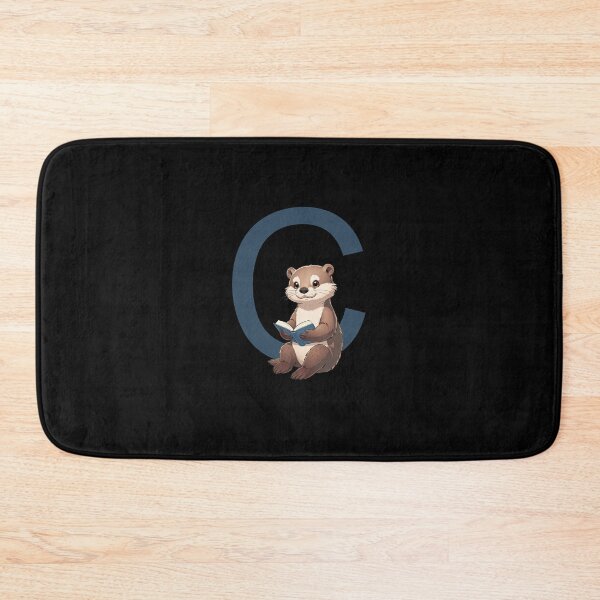 Item preview, Otter Reading Book Letter C designed and sold by Timowo Studio | Fine Line Wildlife Art & Modern Nature Graphics.