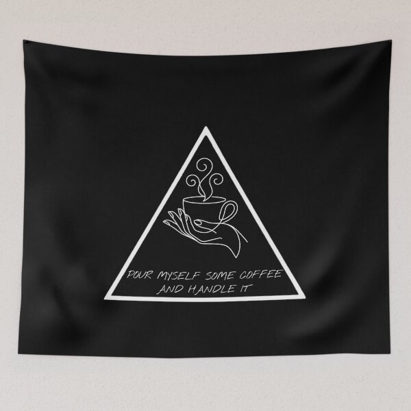 Item preview, Minimalist Coffee Line Art Triangle Geometric designed and sold by Sabsll.