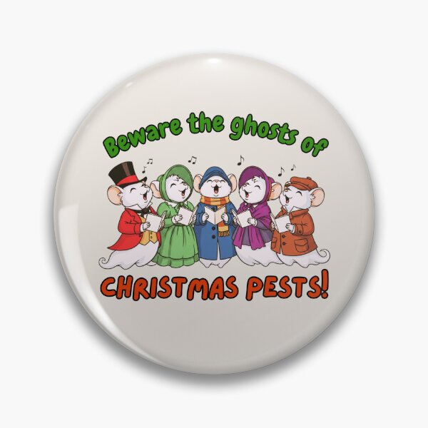 Item preview, Caroling Ghost Mice - Beware the Ghosts of Christmas Pests designed and sold by Marlette LLC.