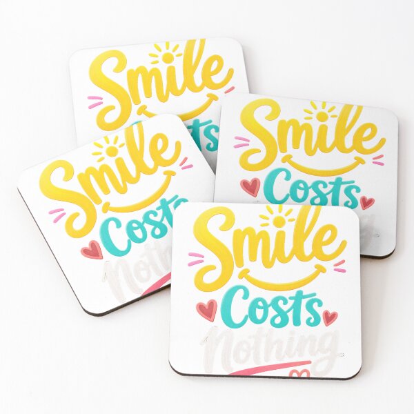 Item preview, Smile Costs Nothing – Positive Quote Typography Design designed and sold by Jandedan.
