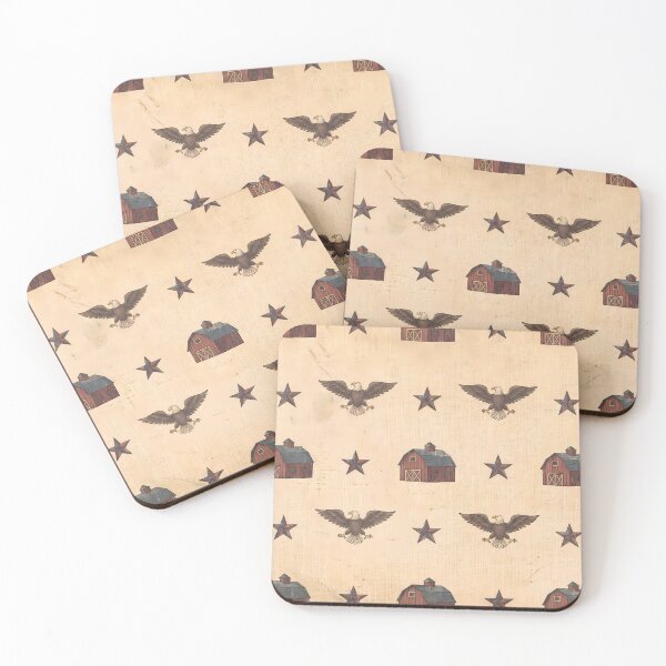 Item preview, United States Pattern Botanical Floral Marine Farmhouse Textile designed and sold by ART ATTACK ZONE.