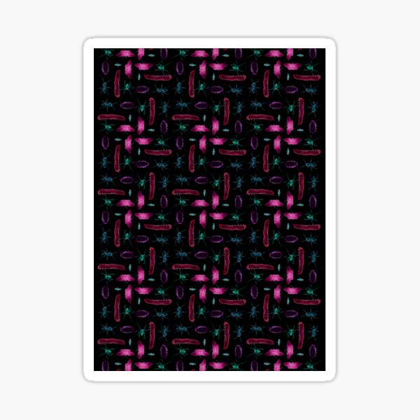 Neon multibug pattern Sticker