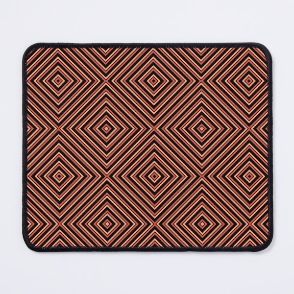 Item preview, Op Art Diamond Seamless Pattern | Terracotta Black Optical Illusion designed and sold by Dino-Lune.