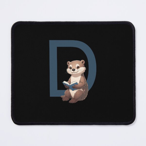 Item preview, Otter Reading Book Letter D designed and sold by Timowo Studio | Fine Line Wildlife Art & Modern Nature Graphics.