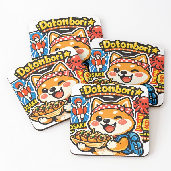 Item preview, Kawaii Shiba Inu in Osaka Dotonbori – Takoyaki Japan Travel Sticker designed and sold by kawaii animal store (in Japan).