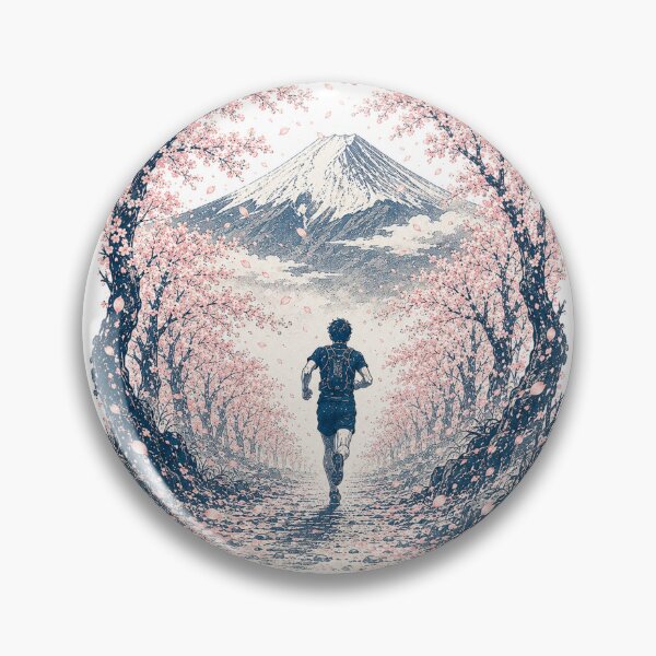 Item preview, Run Through the Storm of Beauty  Japanese Cherry Blossom Trail Runner Art designed and sold by Locker39.