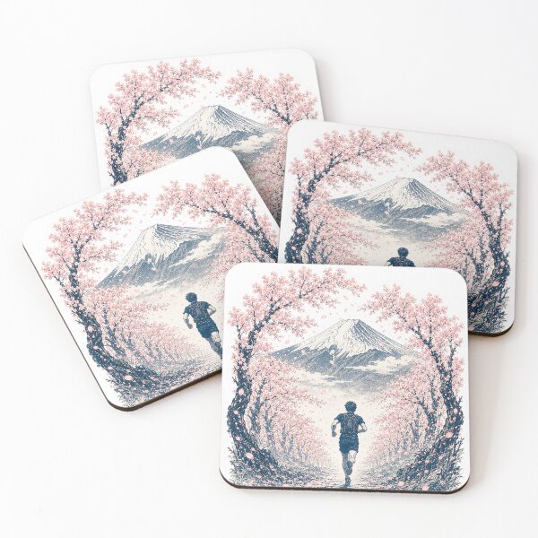Item preview, Run Through the Storm of Beauty  Japanese Cherry Blossom Trail Runner Art designed and sold by Locker39.