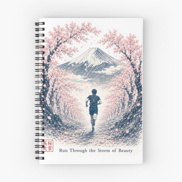 Item preview, Run Through the Storm of Beauty  Japanese Cherry Blossom Trail Runner Art designed and sold by Locker39.