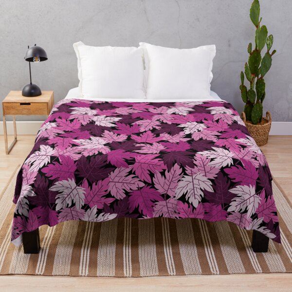 Item preview, Seamless Pattern of Vibrant Purple and Pink Maple Leaves designed and sold by PowerAntShop.
