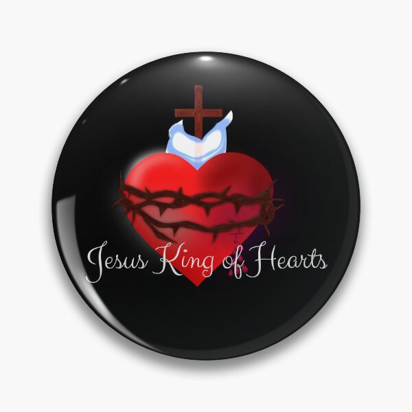 Item preview, Sacred Heart of Jesus King of Hearts Christian Art designed and sold by Kuzmier.
