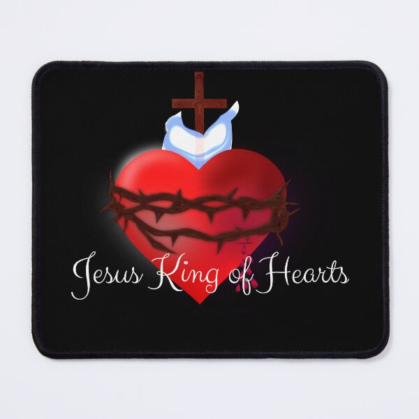 Item preview, Sacred Heart of Jesus King of Hearts Christian Art designed and sold by Kuzmier.