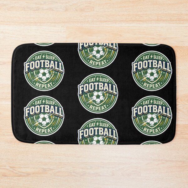 Item preview,  Eat Sleep Football Repeat Soccer Fan Sticker designed and sold by Designspot2020.