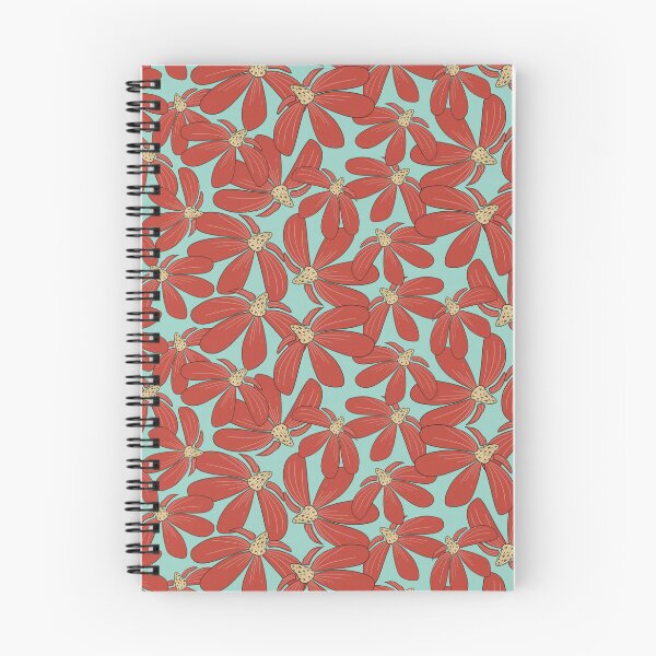 Item preview, Intense Floral red bloom - Aqua Background  designed and sold by Fiorart Studio .