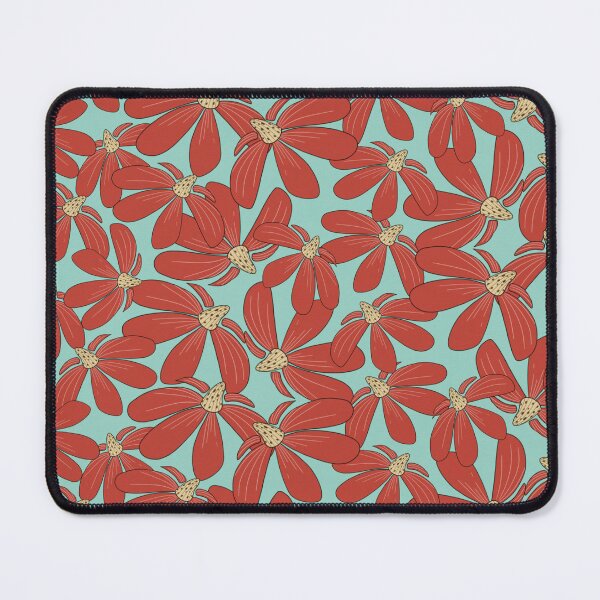 Item preview, Intense Floral red bloom - Aqua Background  designed and sold by Fiorart Studio .